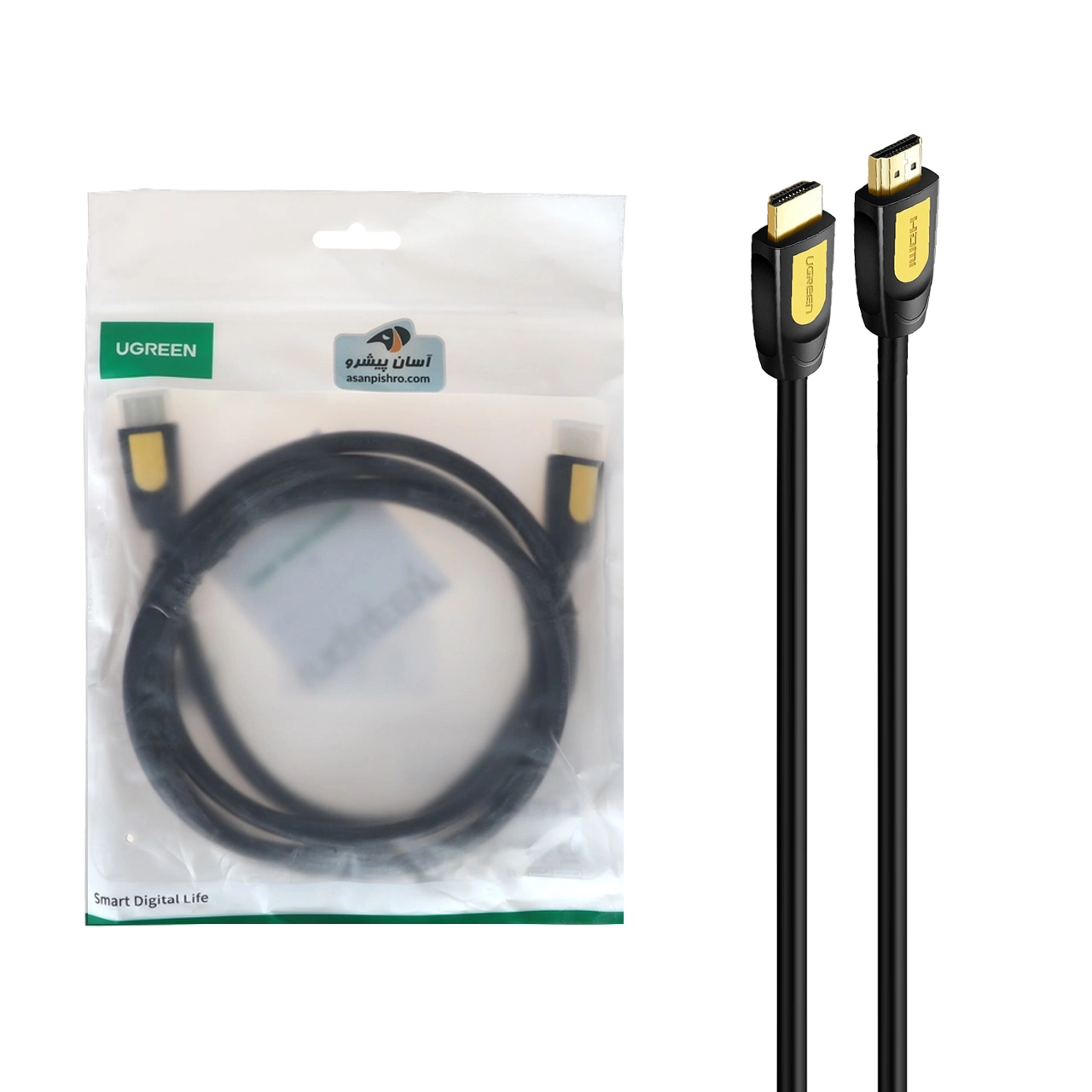 کابل یک و نیم متری UGREEN HDMI مدل HD101-10128 - مشکی