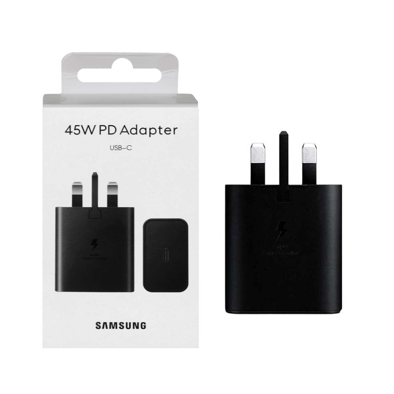 شارژر دیواری سه پین فست و PD تک پورت SAMSUNG Type-C مدل EP-T4510 45W - مشکی - NZR (اصل ویتنام)