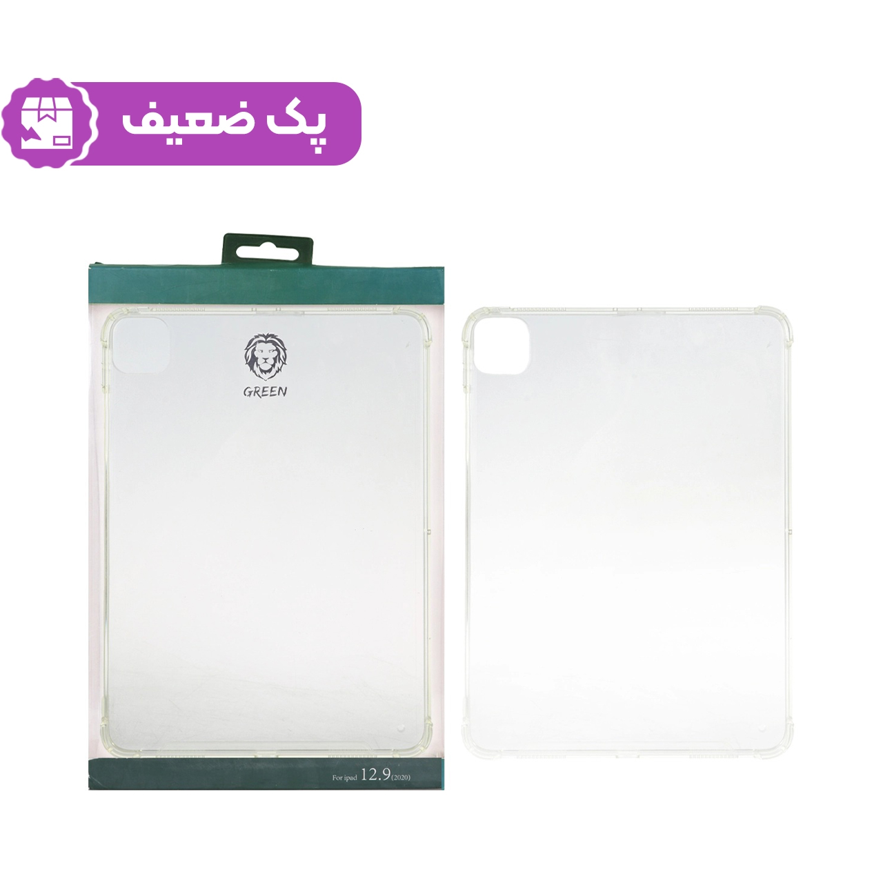 کاور "12.9 Green Lion ipad 2020 مدل GNIP11209BCCL - شفاف - MN (پک ضعیف)