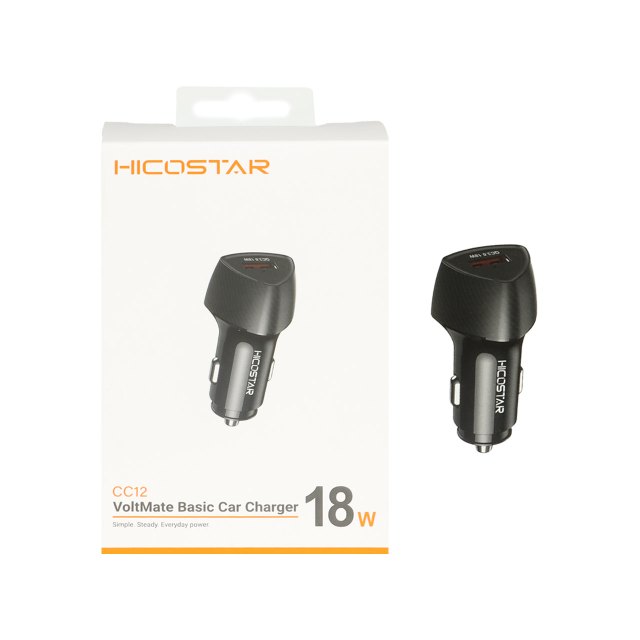 شارژر فندکی فست تک پورت Hicostar مدل HS-CC12 18W - مشکی