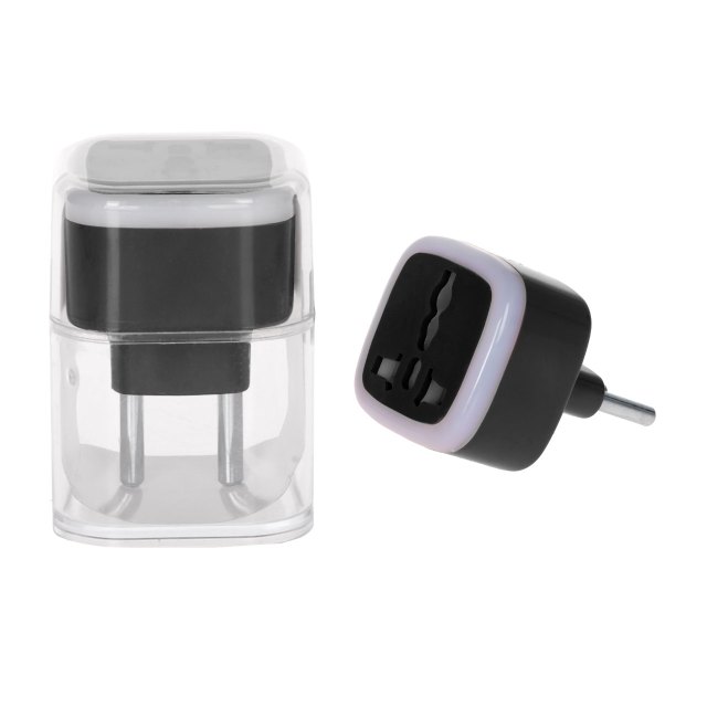 تبدیل برق 3 به 2 مدل M-03 - مشکی - MMS - (RGB)