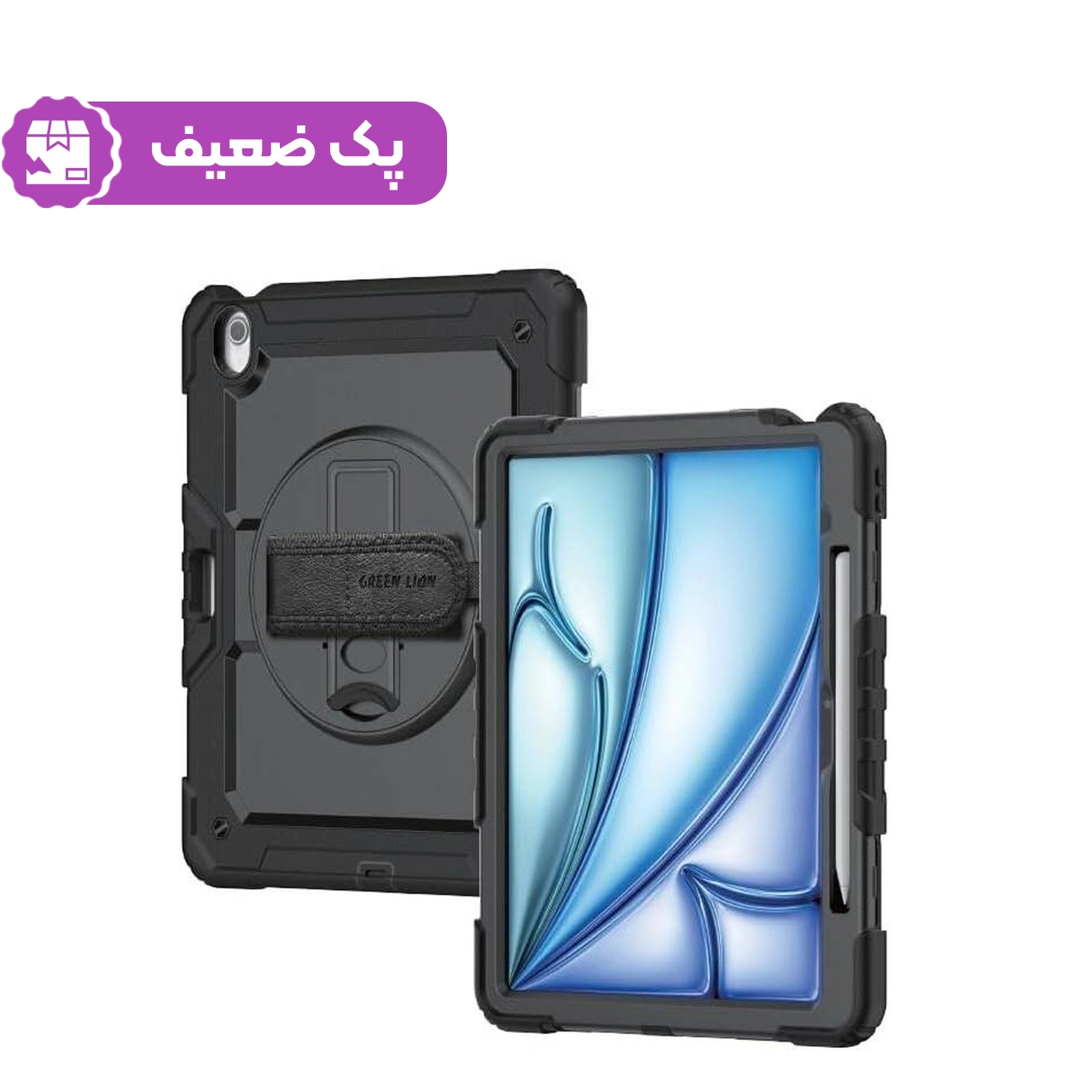 کاور "13 Green Lion iPad Air مدل GNIPDA13CSBK - مشکی - MN (پک ضعیف)