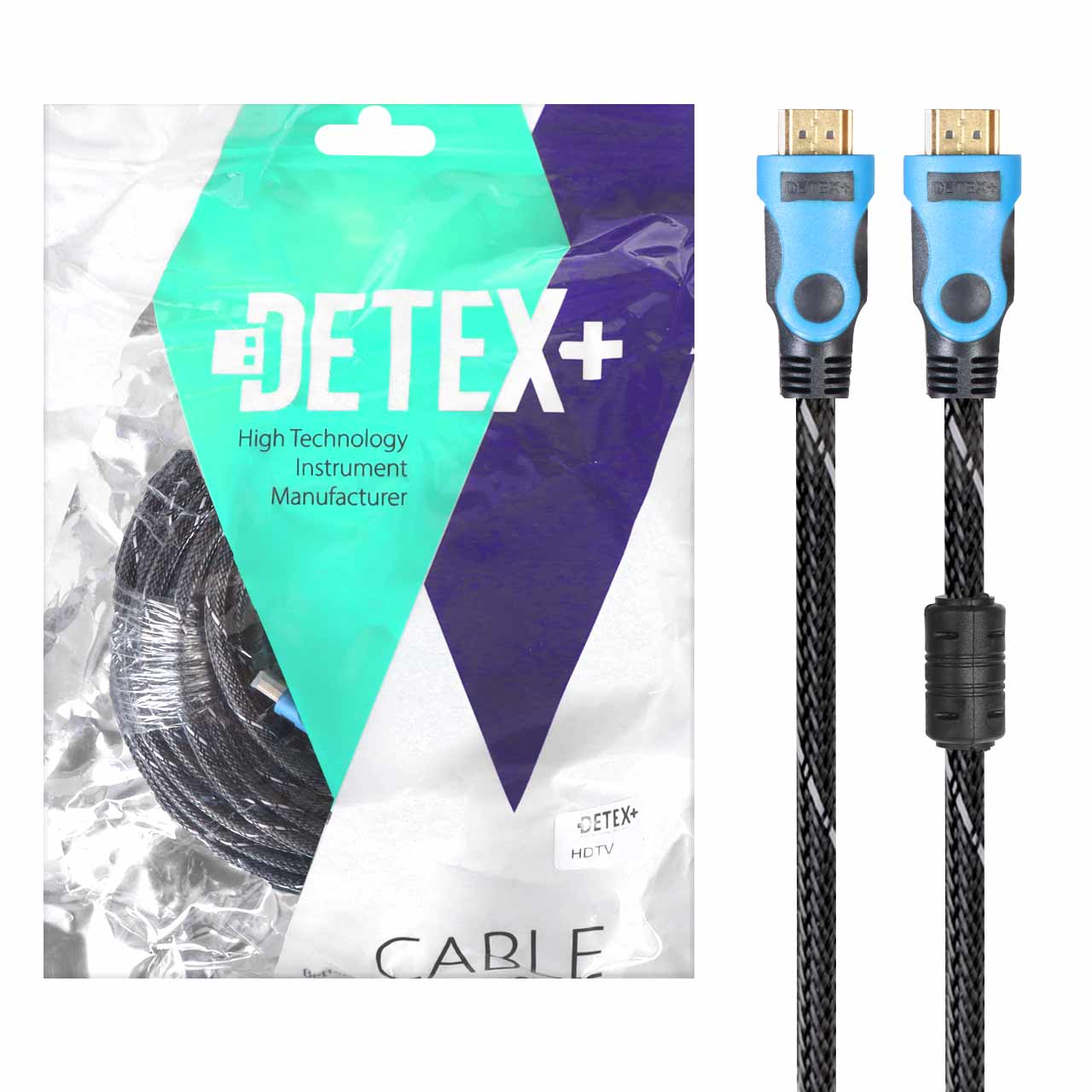 کابل 20 متری DETEX+ HDMI - مشکی