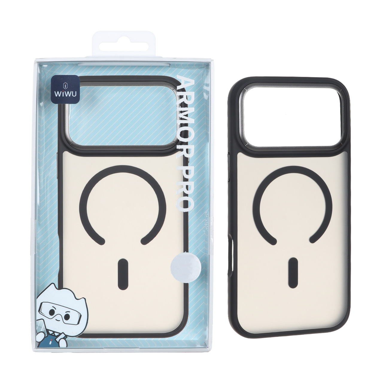 قاب اورجینال WIWU مدل Armor Pro FGG-012 مات MagSafe مدل Apple iPhone 17 Pro Max / iPhone 18 Pro Max - مشکی (پک دار)