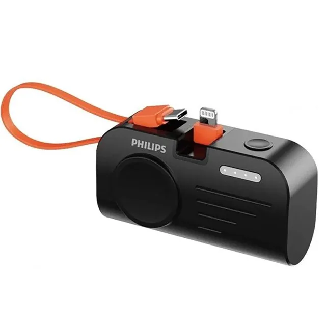 پاوربانک PD و فست شارژ Philips 5000mAh مدل DLP2552VB 18W - مشکی (گارانتی دوساله سی آوا)