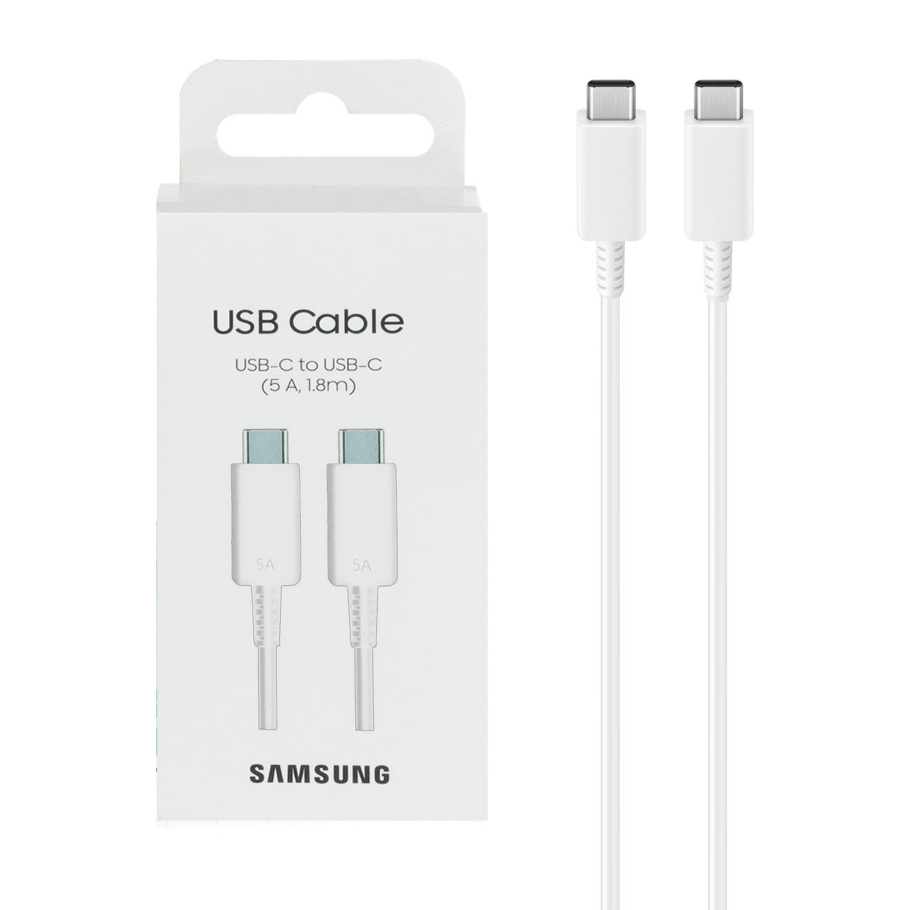 کابل شارژ فست 1.8 متری Samsung Type-C To Type-C مدل EP-DX510 - سفید (گارانتی شش ماهه نیکان همراه)