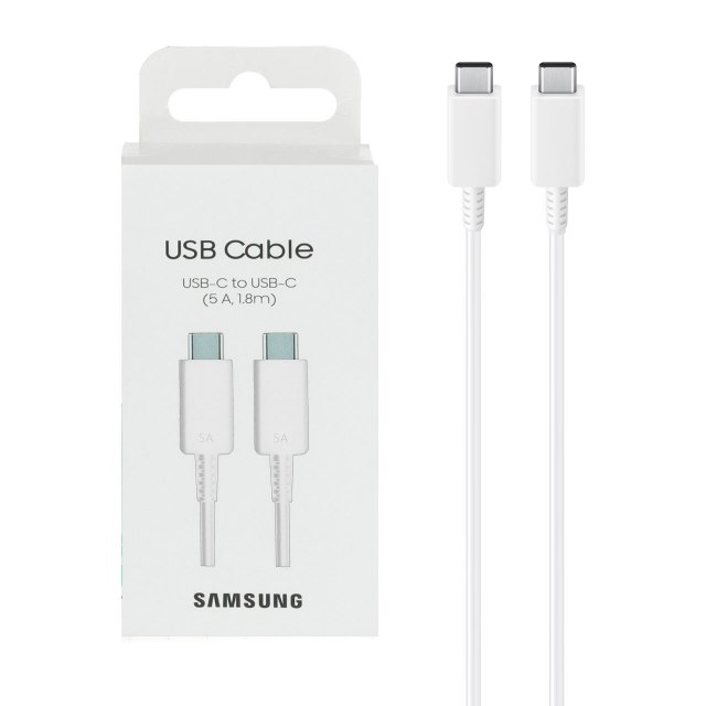 کابل شارژ فست 1.8 متری Samsung Type-C To Type-C مدل EP-DX510 - سفید (گارانتی شش ماهه نیکان همراه)