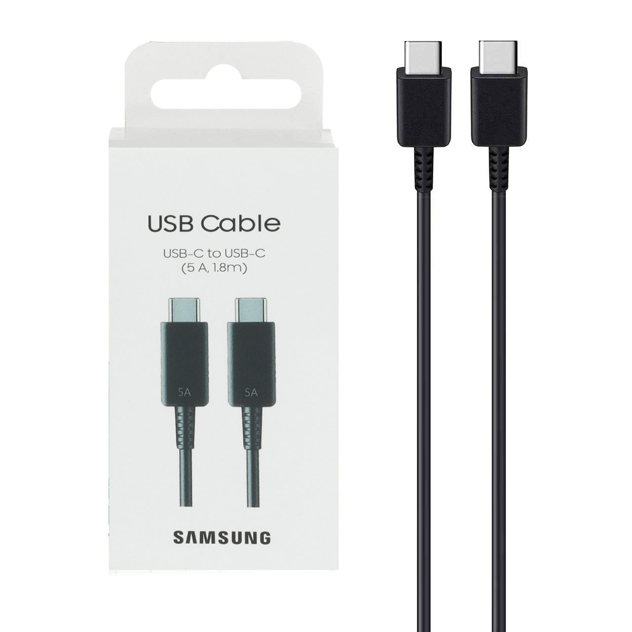 کابل شارژ فست 1.8 متری Samsung Type-C To Type-C مدل EP-DX510 - مشکی (گارانتی شش ماهه نیکان همراه)