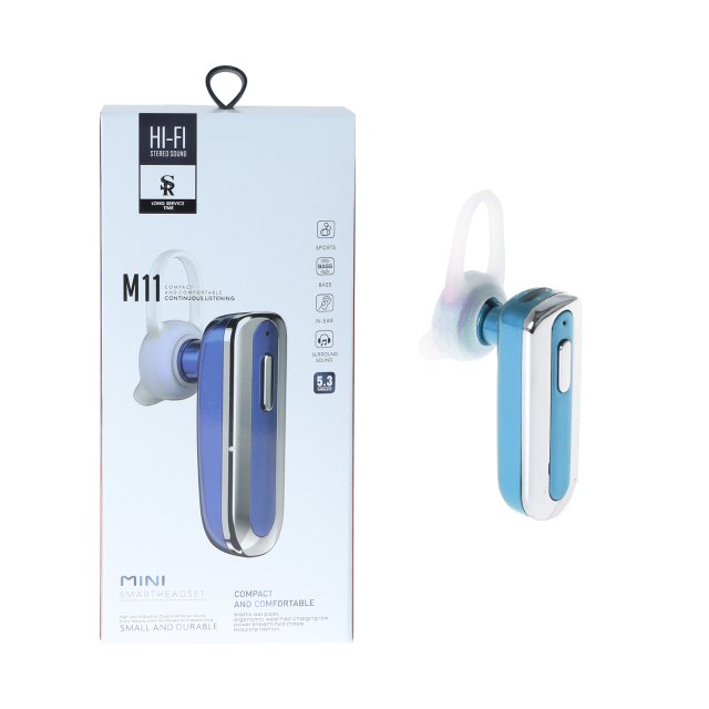 هندزفری بی سیم تک گوش HI-FI مدل M11 - آبی