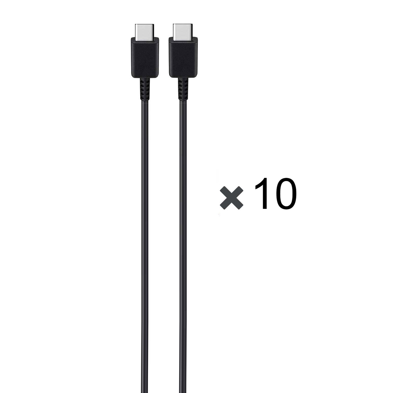 پک 10 عددی کابل شارژ SAMSUNG Type-C to Type-C مدل S23 HI Plus PD - مشکی - DST (گارانتی شش ماهه)