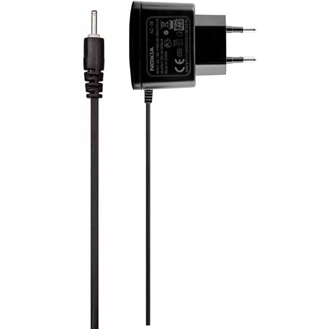 شارژر سوزنی Nokia مدل AC-3E 5V - مشکی (گارانتی شش ماهه نیکان همراه)