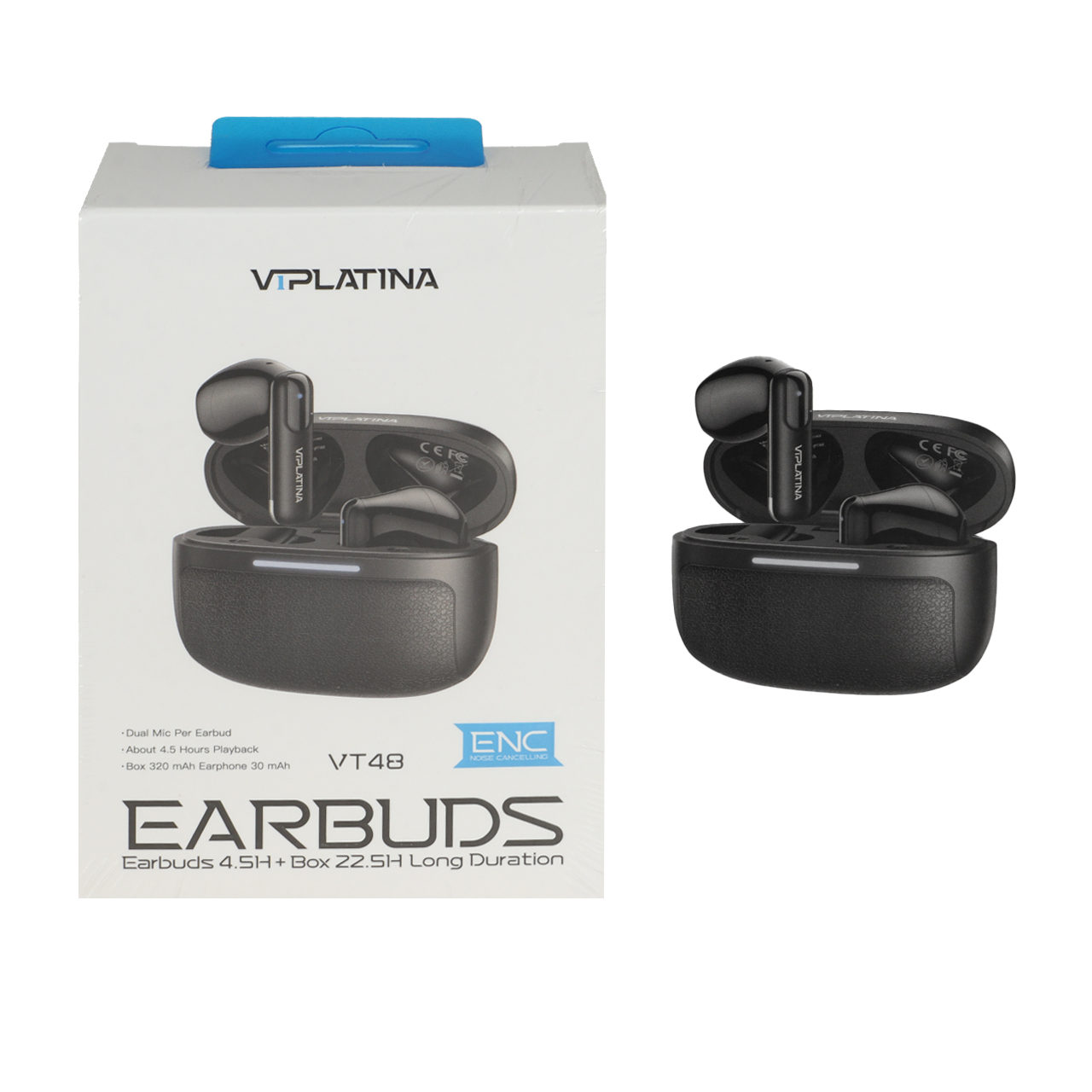 ایرفون بی سیم VIPLATINA مدل VT48 - مشکی (گارانتی 18 ماه تعویض نیکان همراه)