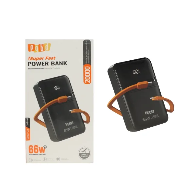 پاوربانک PD و فست شارژ PQBD 66W 20000mAh مدل PQ-PB05 - مشکی