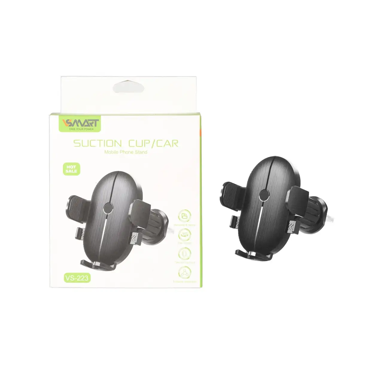 هولدر گوشی موبایل دریچه کولری V-Smart مدل VS-223 - مشکی - BSA