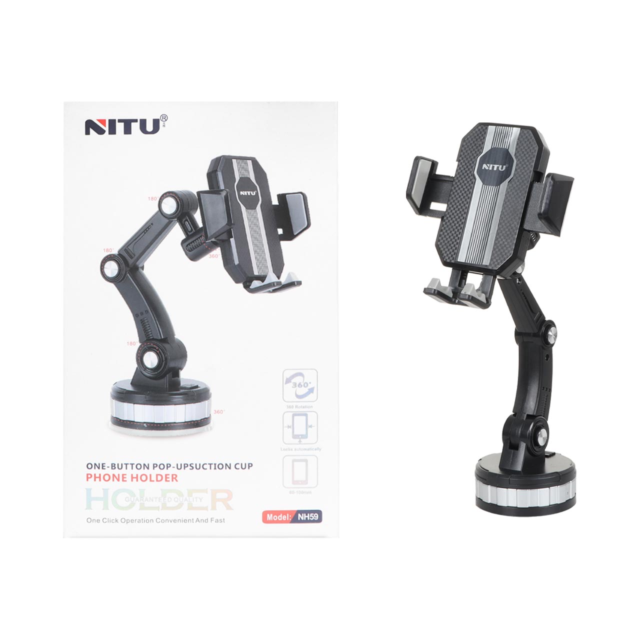 هولدر گوشی موبایل پایه دار Nitu مدل NH59 - مشکی