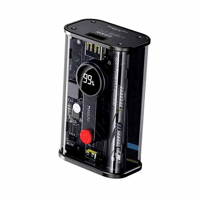 پاوربانک PD و فست شارژ Yesido 20W 10000mAh مدل YP35 - مشکی (گارانتی 12 ماه تعویض نیکان همراه)