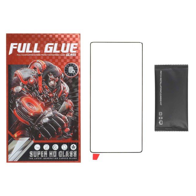 محافظ صفحه نمایش شیشه ای خم فول چسب اورجینال Full Glue Gorilla مدل Samsung Galaxy Note 10 Plus (پک دار)