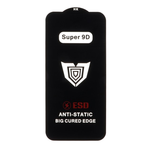 محافظ صفحه نمایش شیشه ای Full Cover ESD Anti Static - Super 9D مدل Apple iPhone 13 / iPhone 13 Pro / iPhone 14 / 16e (بدون پک)