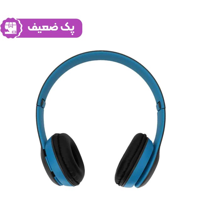 هدفون بی سیم مدل P47-آبی طوسی (پک ضعیف)