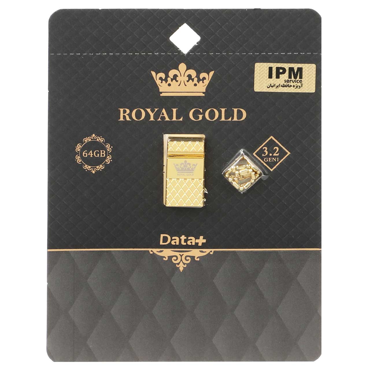 Data Plus Royal Gold USB3.2 Flash Memory - 64GB طلایی (گارانتی مادام العمر IPM)