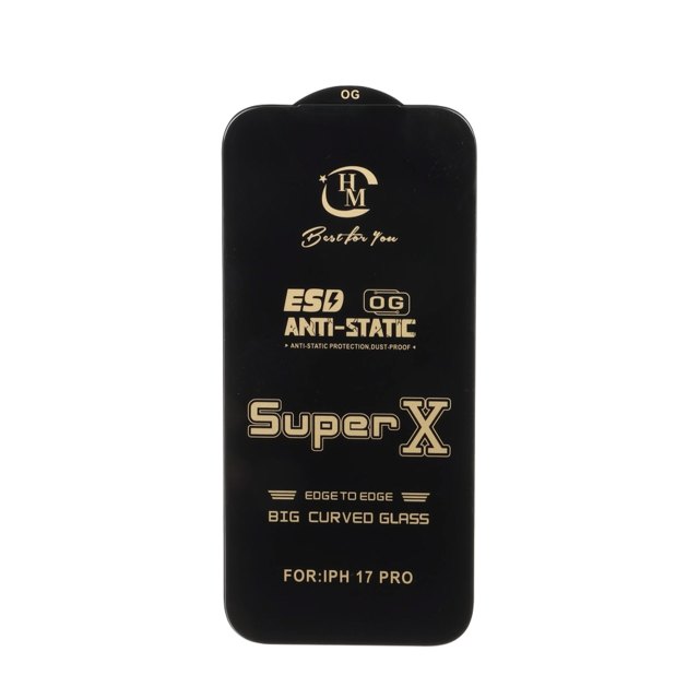 محافظ صفحه نمایش آنتی استاتیک Full Cover Super X مدل Apple iPhone 17 Pro / iPhone 18 Pro