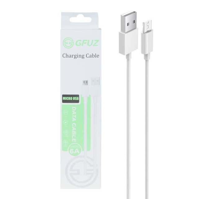 کابل شارژ فست اندروید GFUZ 6A - سفید - BSA - (غیر اصل)
