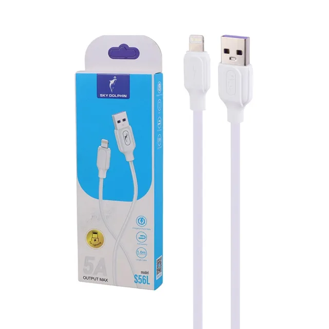 کابل شارژ فست آیفون SKY DOLPHIN مدل S56L - سفید - TCO