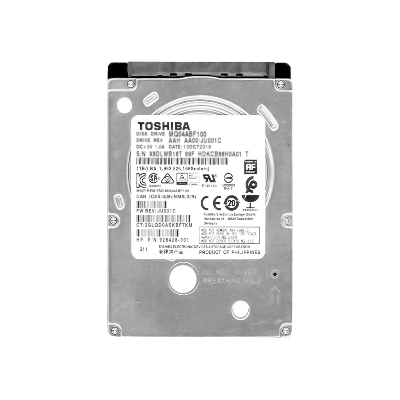 هارد لپ تاپ Toshiba مدل MQ04ABF100 ظرفیت 1TB (گارانتی ماتریس)