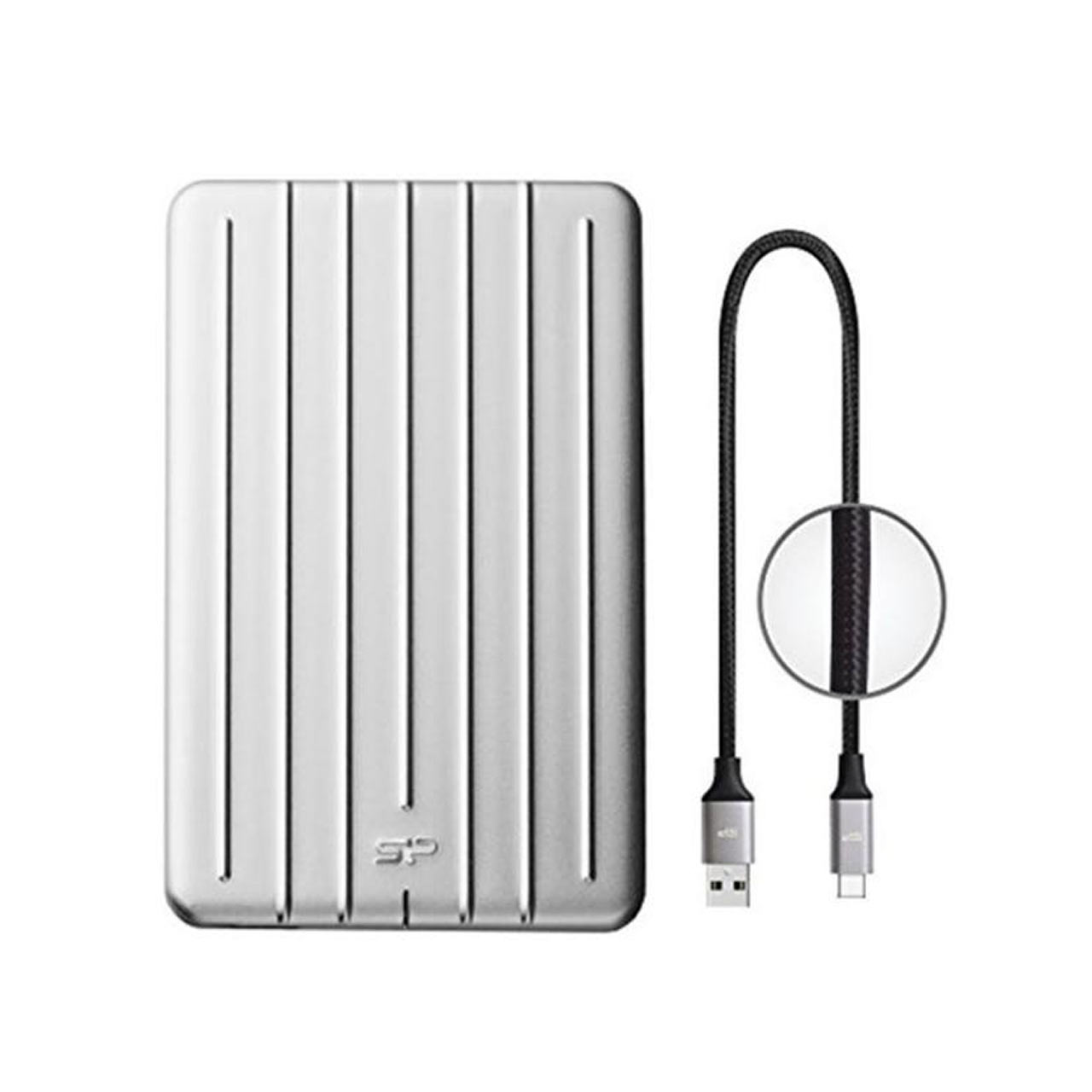هارد اکسترنال Silicon Power USB3.1 مدل Armor A75 ظرفیت 2TB- نقره ای
