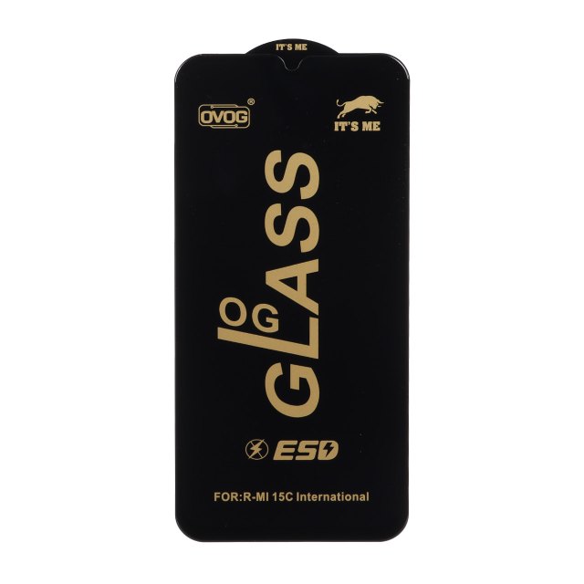 محافظ صفحه نمایش شیشه ای درجه یک Full Cover OG - ESD OVOG مدل Xiaomi Redmi 15C / Poco C85 / Redmi A7 Pro