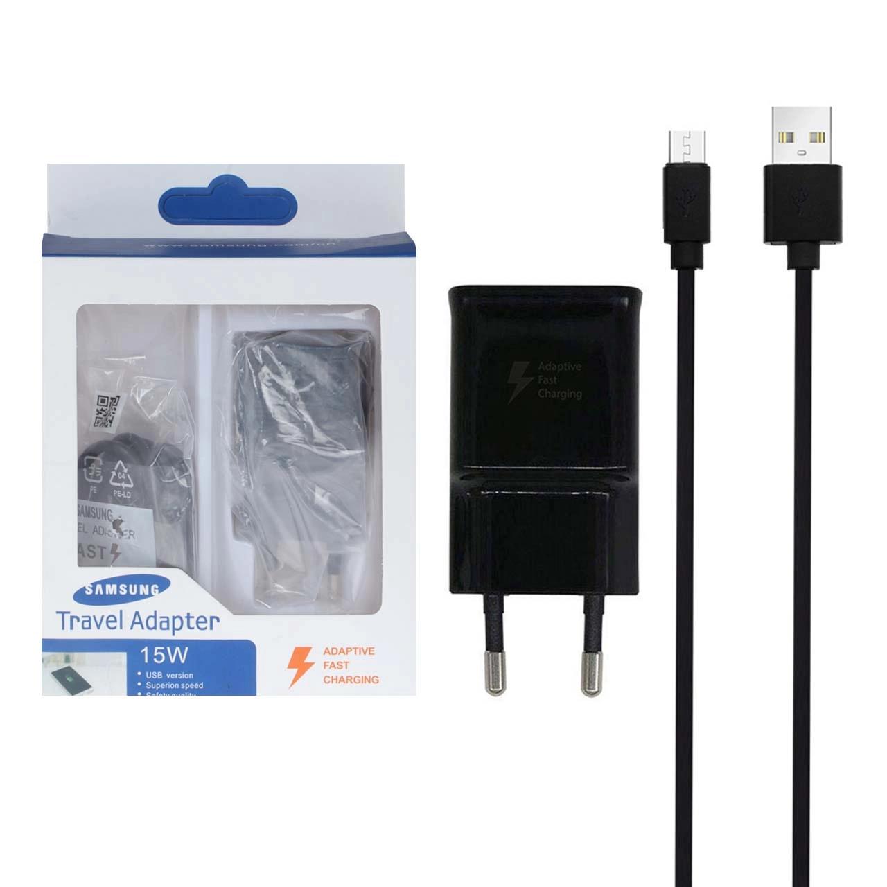 شارژر دیواری تک پورت Samsung مدل EP-TA200 10W به همراه کابل شارژ اندروید - مشکی (گارانتی شش ماهه نیکان همراه)