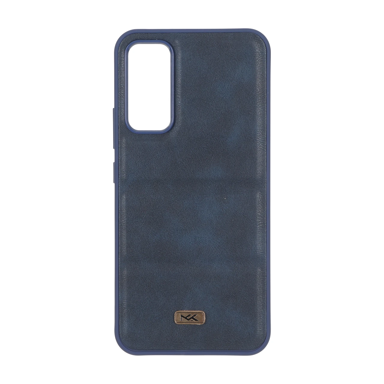 قاب پافر طرح چرم سه تکه لوگو فلزی Samsung Galaxy A34 - سرمه ای