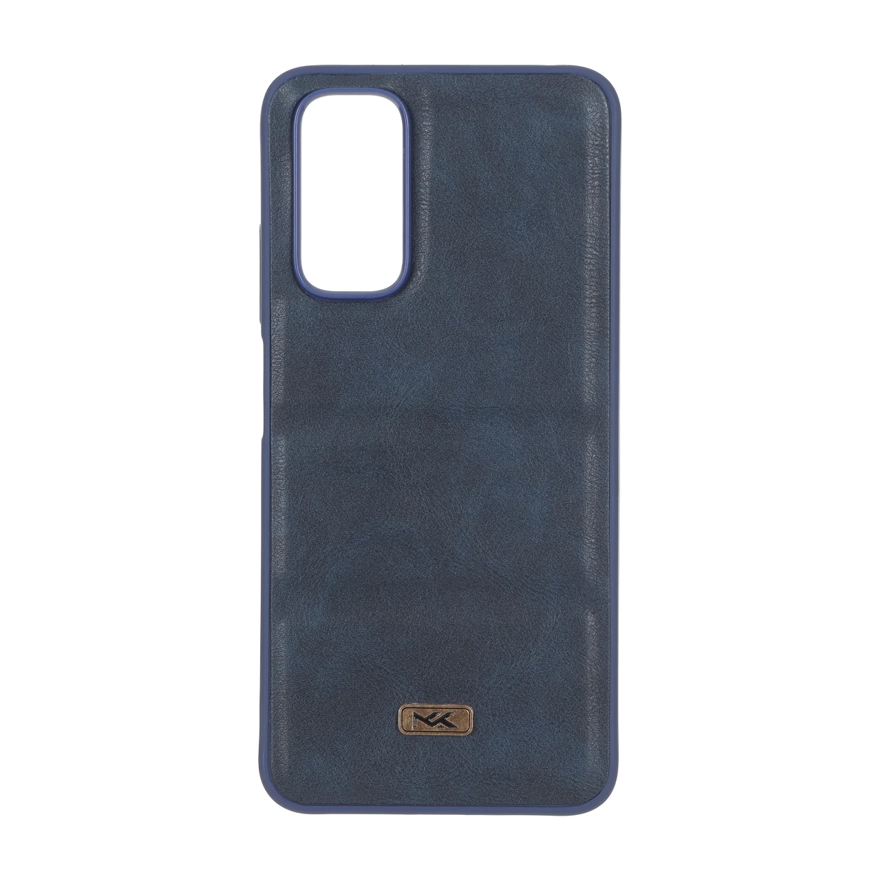 قاب پافر طرح چرم سه تکه لوگو فلزی Xiaomi Redmi Note 12S / Xiaomi Redmi Note 11 4G / Redmi Note 11S - سرمه ای