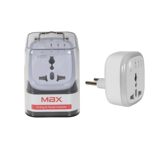 تبدیل برق 3 به 2 تایمردار TwinMax مدل M-X6 - سفید - MMX