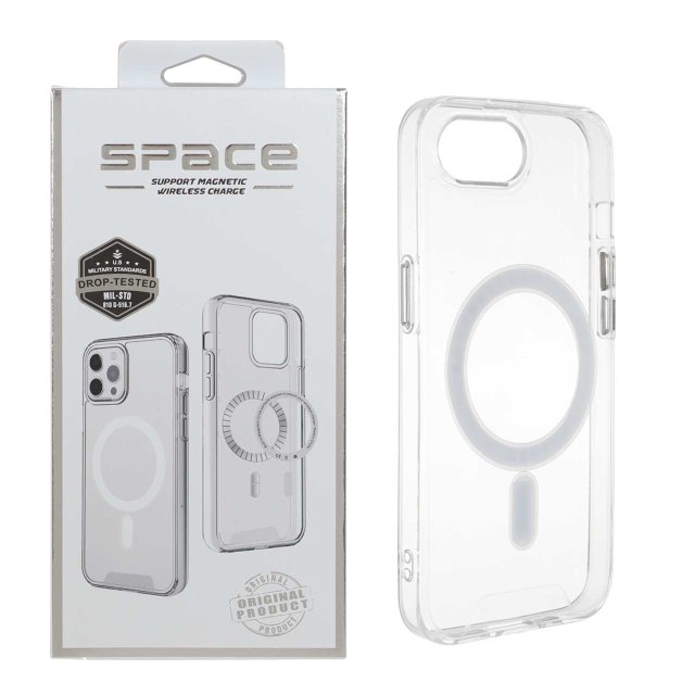 قاب اورجینال Space شفاف Magsafe مدل Apple iPhone 16e / iPhone 17e (پک دار) - MPS