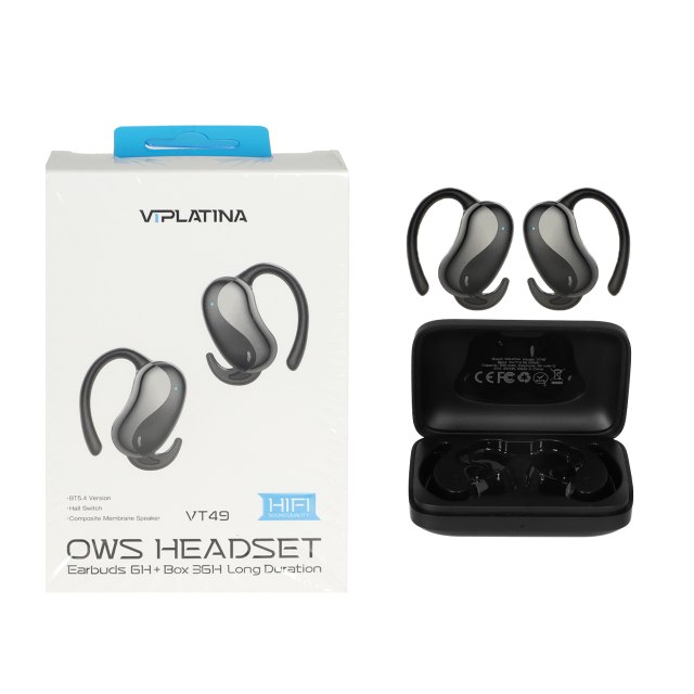 ایرفون بی سیم VIPLATINA مدل VT49 - مشکی (گارانتی 12 ماه تعویض نیکان همراه)