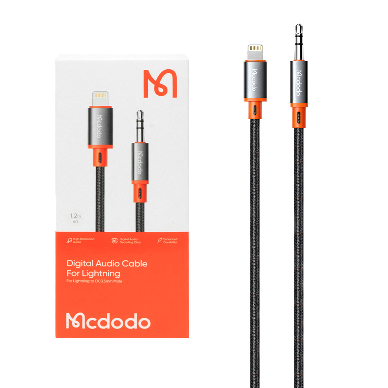 تبدیل Mcdodo Lightning TO AUX مدل CA-0780 - مشکی (گارانتی متین) - اصلی