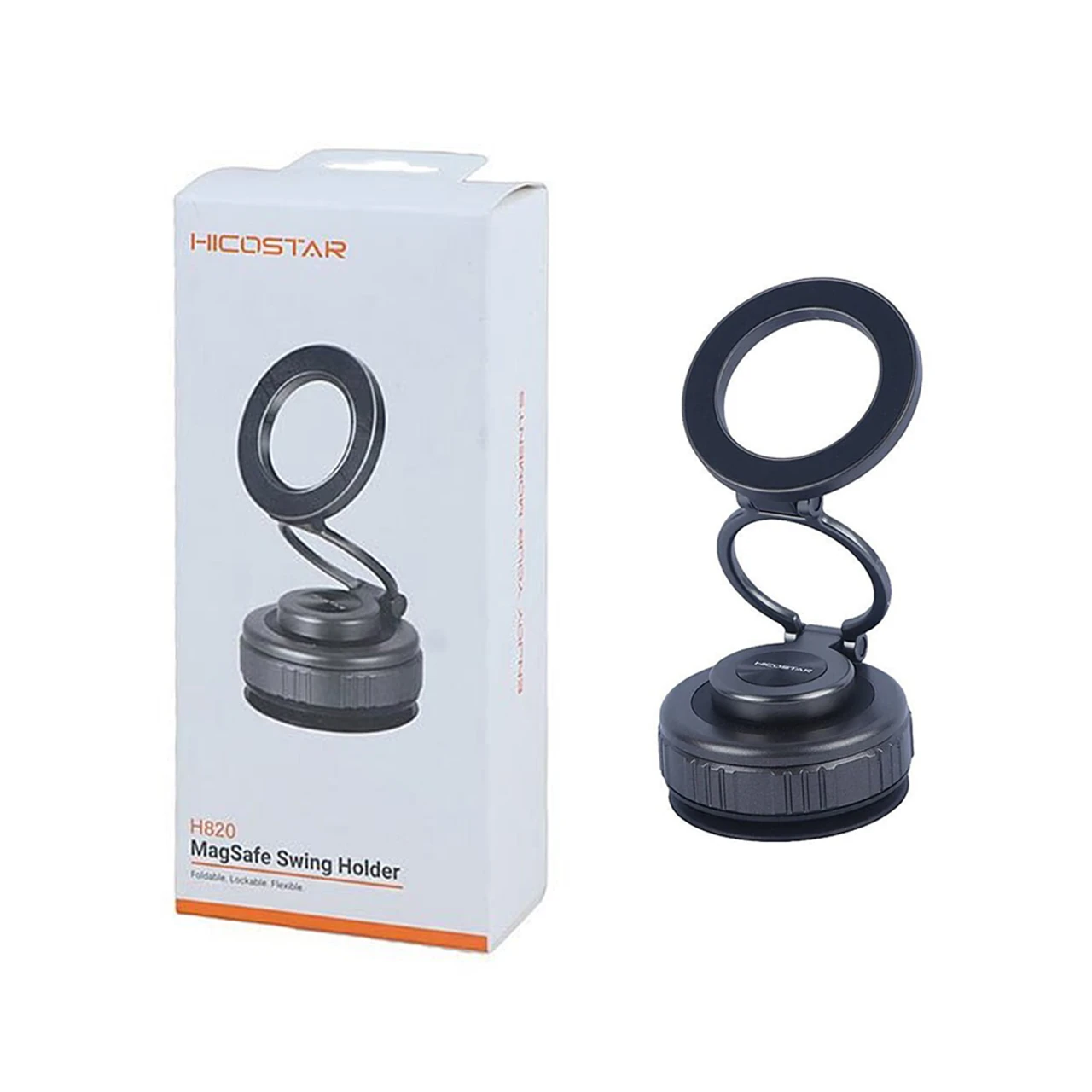 هولدر گوشی موبایل وکیومی مگنتی Hicostar مدل H820 - خاکستری