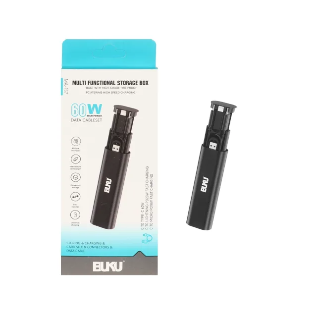 پک لوازم جانبی موبایل BUKU مدل MA-157 60W - مشکی - MMS (گارانتی شش ماهه YA)