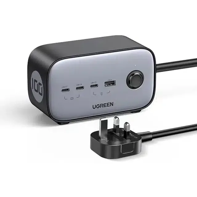 چندراهی برق و شارژر رومیزی UGREEN 100W مدل DigiNest Pro CD270-60167 - مشکی (گارانتی 18 ماهه آسان پیشرو)
