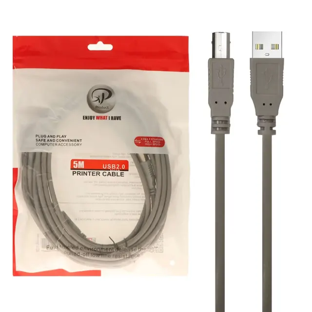 کابل پرینتر 5 متری XP Product - طوسی - RYL