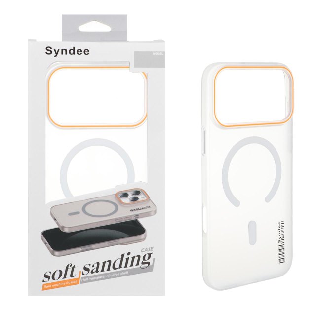 قاب اورجینال Syndee پشت مات MagSafe مدل Apple iPhone 17 Pro Max / iPhone 18 Pro Max - سفید (پک دار )