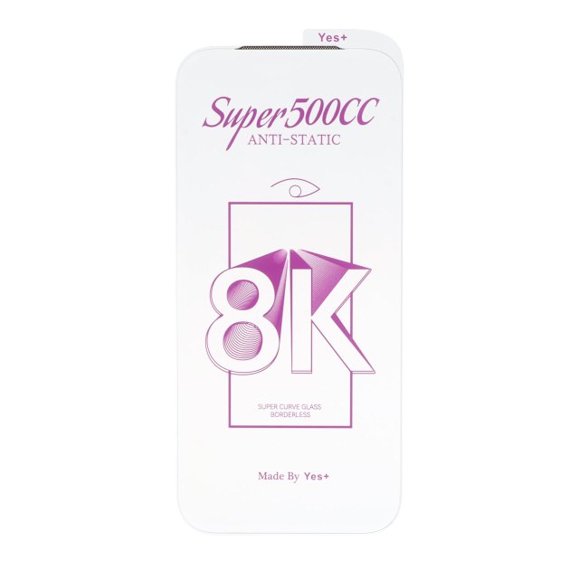محافظ صفحه نمایش شیشه ای اورجینال بدون حاشیه Super 500CC 8K Yes Plus مدل Apple iPhone 17 Pro / iPhone 18 Pro