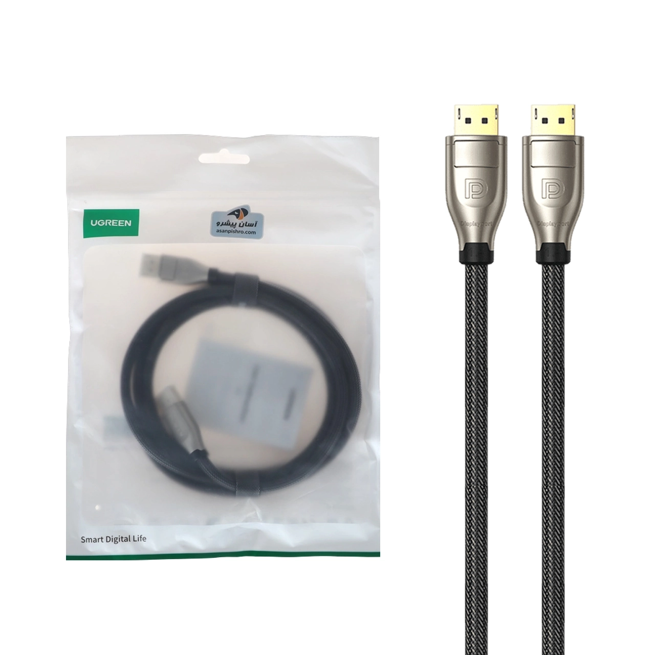 کابل دو متری UGREEN DP مدل DP112-60843 - مشکی