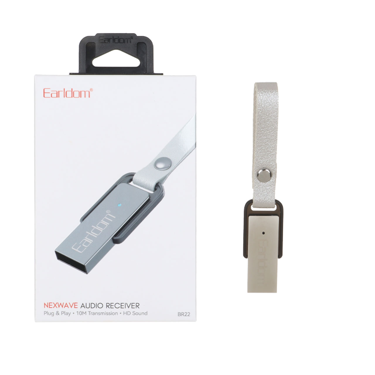 گیرنده بلوتوثی صدا Earldom مدل BR22 - خاکستری(دارای میکروفن و قابلیت مکالمه)
