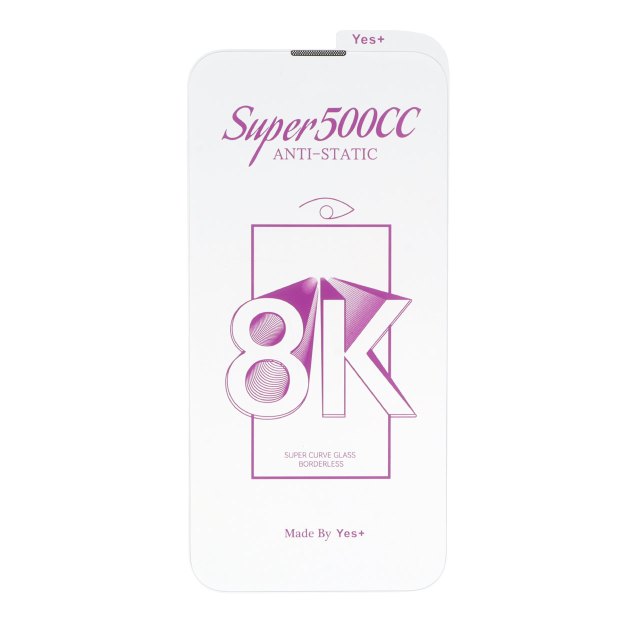 محافظ صفحه نمایش شیشه ای اورجینال بدون حاشیه Super 500CC 8K Yes Plus مدل Apple iPhone 13 / iPhone 13 Pro / iPhone 14 / 16e