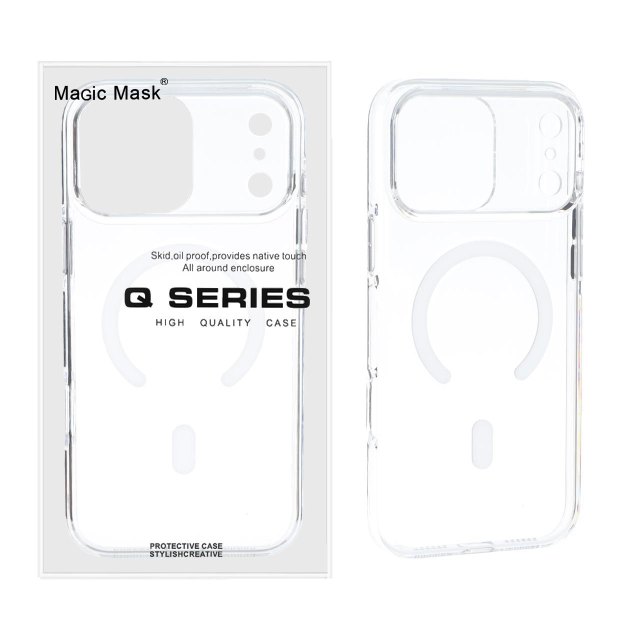 قاب اورجینال Magic Mask پشت سخت شفاف MagSafe مدل Apple iPhone 18 Pro Max (پک دار)