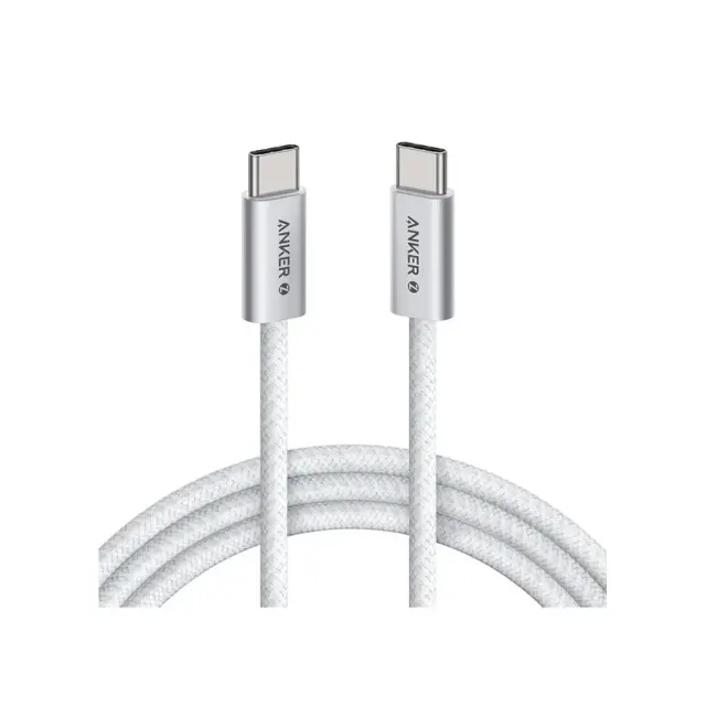 کابل شارژ فست 1.8 متری Anker Type-C to Type-C مدل A8060H22 240W - سفید (گارانتی 6 ماهه ایویز)
