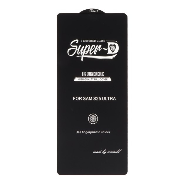 محافظ صفحه نمایش شیشه ای Samsung Galaxy S25 Ultra - Full Cover Super D Mietubl-ESD (بدون پک) - مشکی