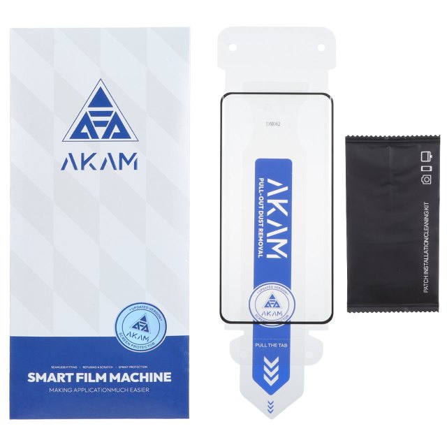 محافظ صفحه نمایش شیشه ای خم فول چسب اورجینال Akam مخصوص دستگاه نصب تمام اتوماتیک Xiaomi Redmi Note 14 pro 5G / Note 14 Pro plus 5G / Note 13 Pro plus 5G / Poco X7 5G (پک دار)